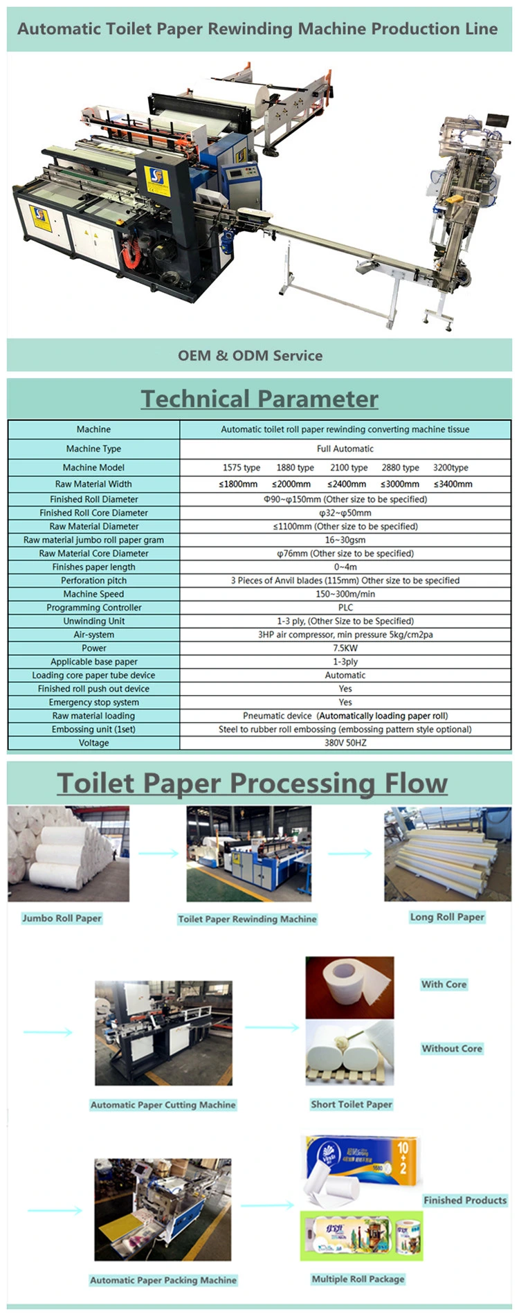 Qinyang Toilet Paper Equipment Small Household Paper Rewinding Machine Large Axis Paper Rewinding Slitting Machine